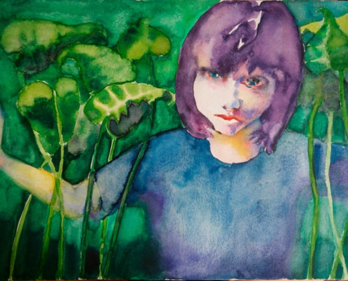 Annette Wirtz - im-Dickkicht Aquarell auf Bütten - 30x40cm - 2025